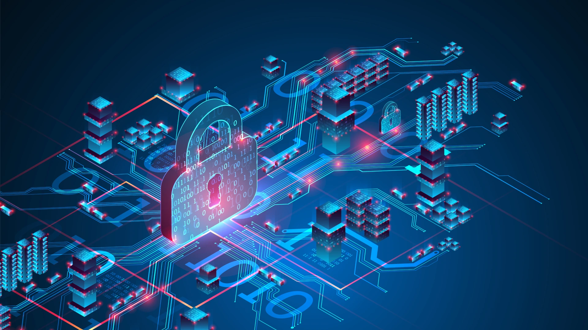 Stock image depicting secure cloud infrastructure